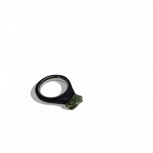 MOLDAVITE RING size 8