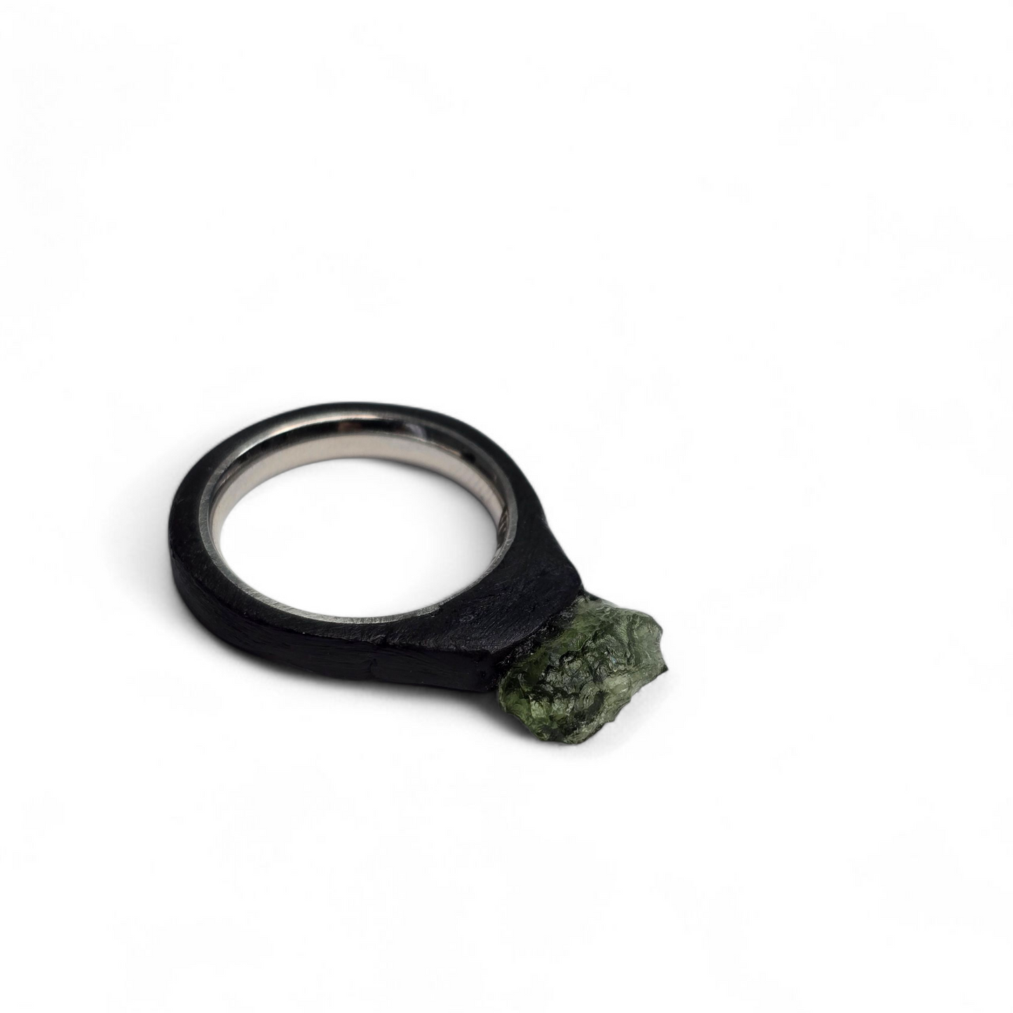 MOLDAVITE RING size 8