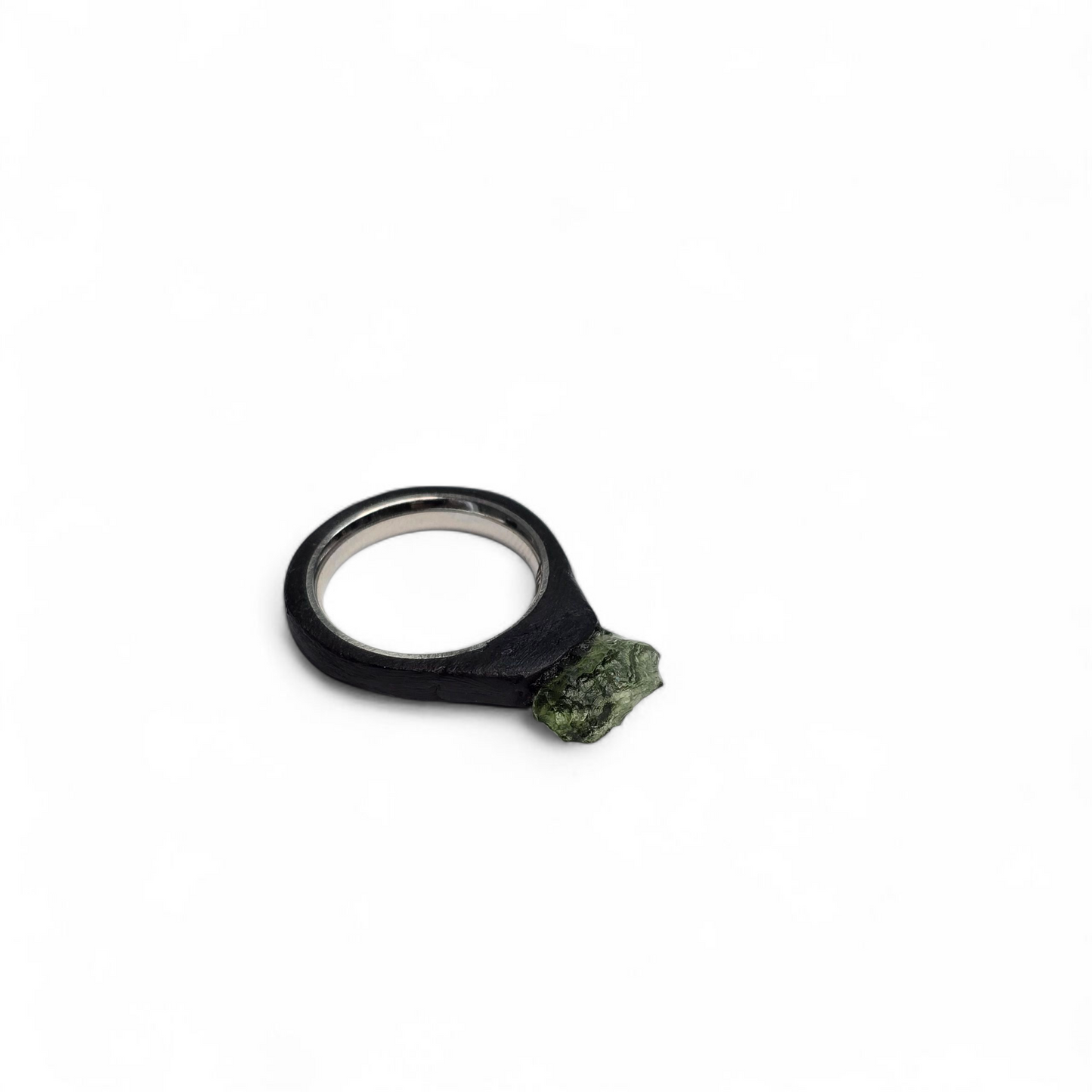 MOLDAVITE RING size 8