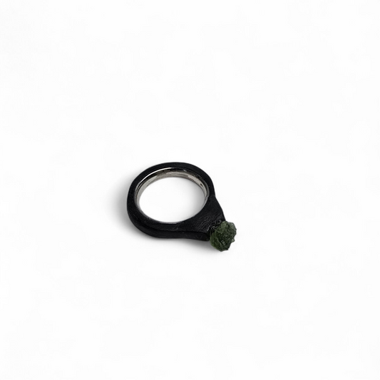 MOLDAVITE RING size 9