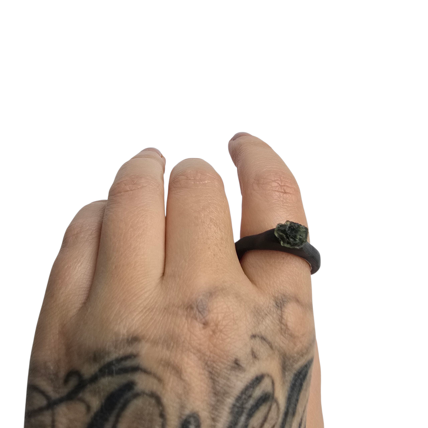MOLDAVITE RING size 9