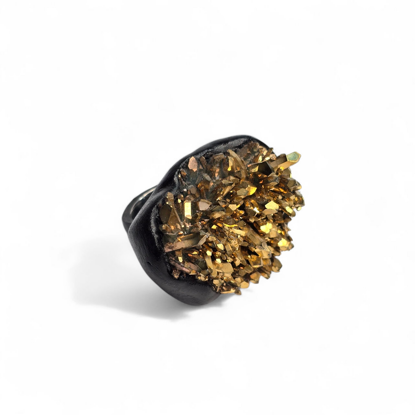 TITANIUM QUARTZ RING size 9