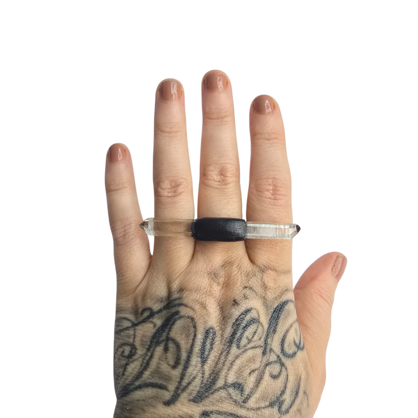 SMOKY QUARTZ RING size 8.5