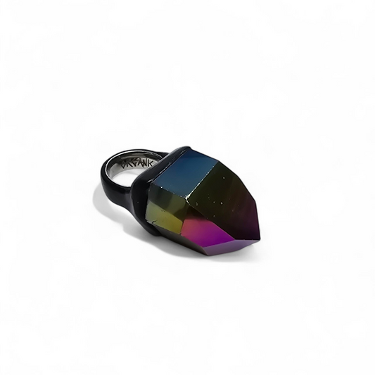 TITANIUM QUARTZ RING size 8.5