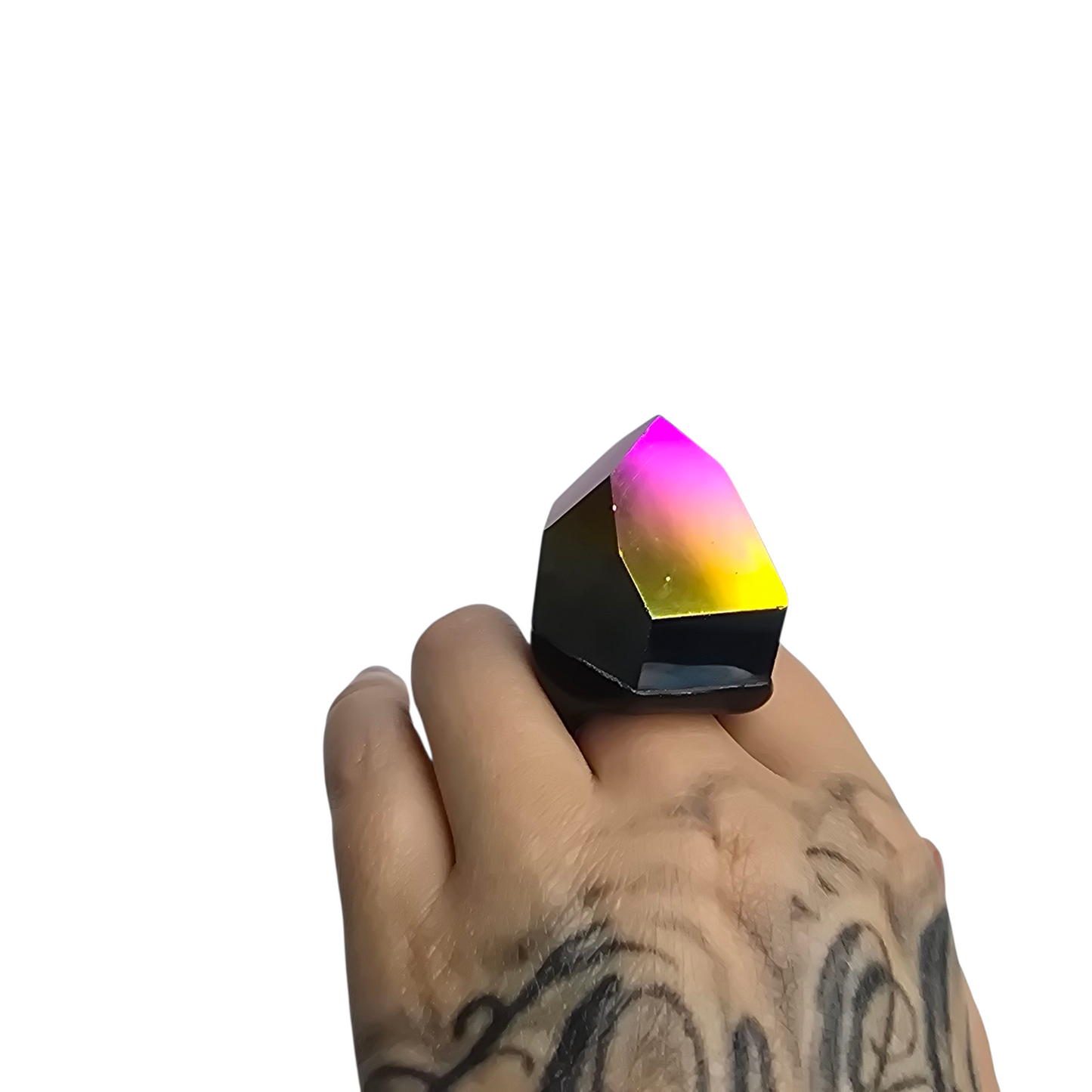 TITANIUM QUARTZ RING size 8.5